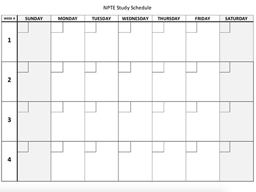 6, 8, and 12 Week NPTE Study Plans – My Road to PT